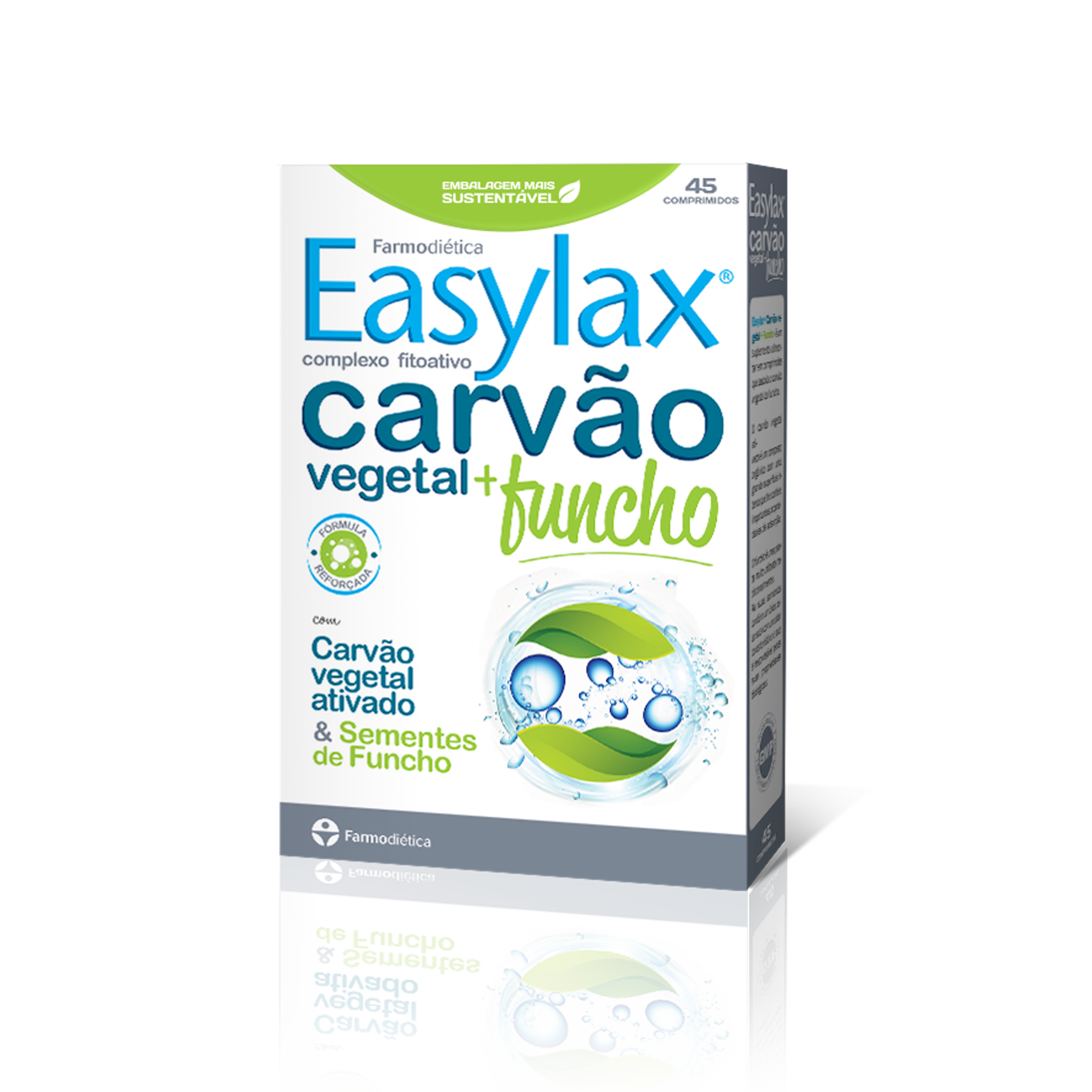 Easylax Carvao Vegetal Funcho Farmodietica 45 comprimidos