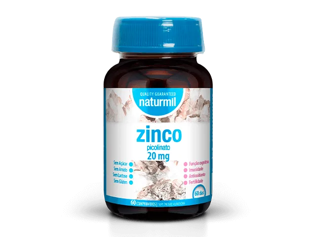 Naturmil Zinco Picolinato 20mg 60 comprimidos