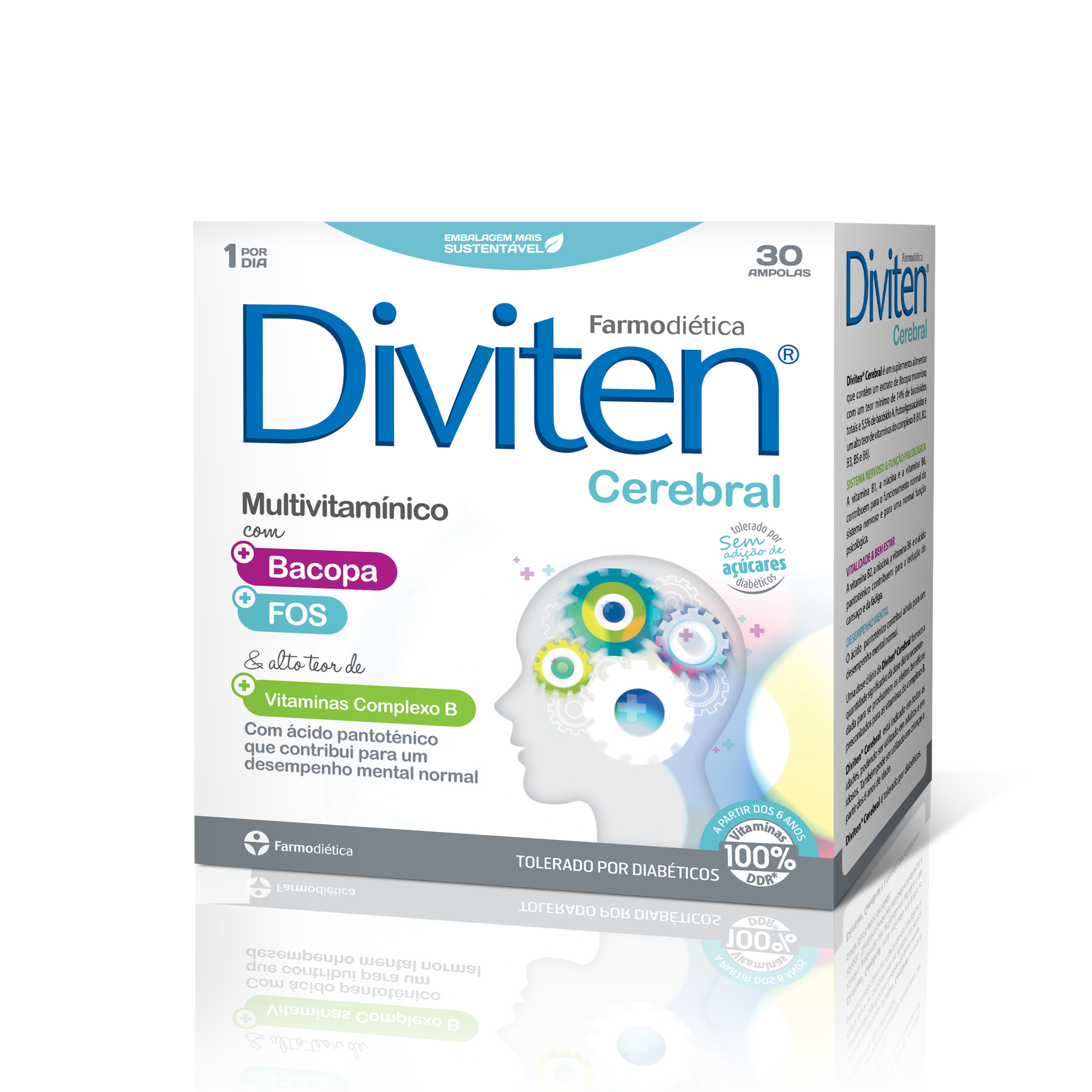 Diviten Cerebral Farmodietica 30 Ampolas