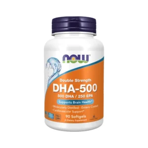 DHA 500 Fish Oil Double Strength NOW 90 Capsulas
