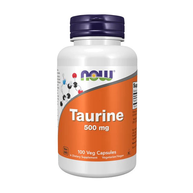 Taurine 500mg NOW 100 Capsulas