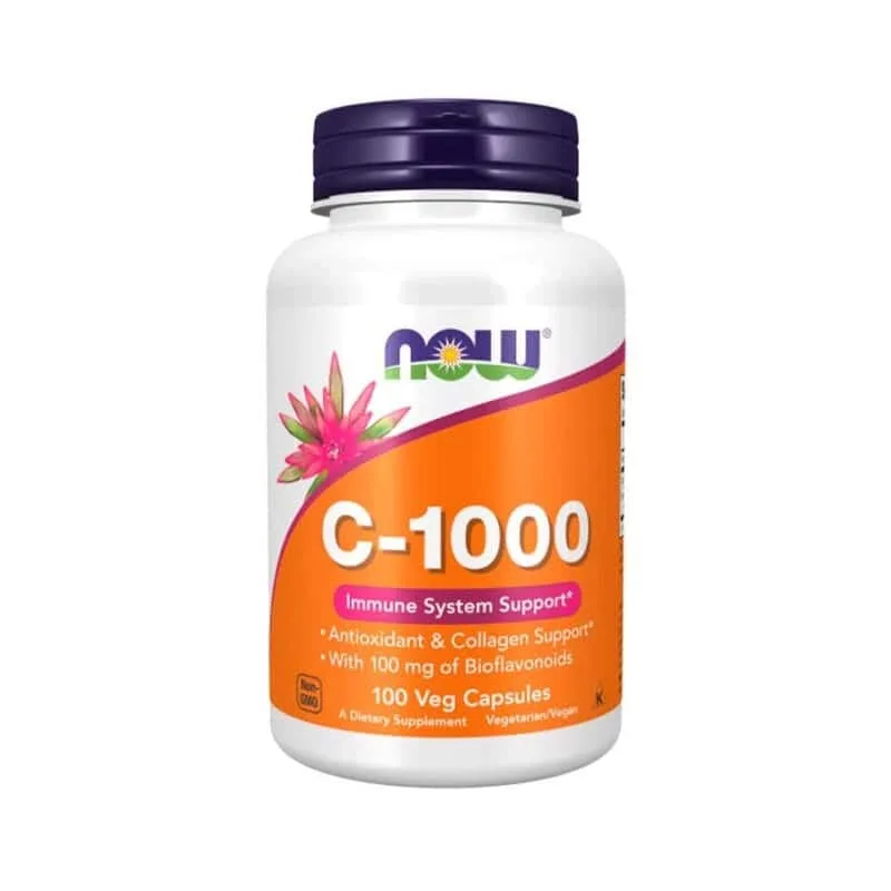 Vitamina C 1000 com Bioflavonoides NOW 100 Capsulas