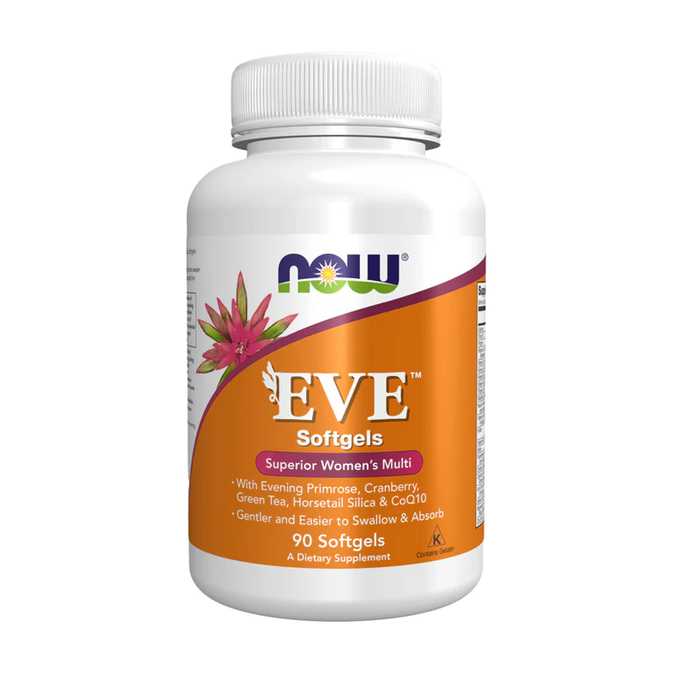NOW Foods Eve Multivitamínico 90 Softgels Saúde e Equilíbrio Feminino
